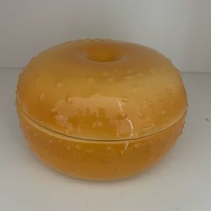 Bagel shaped cookie jar